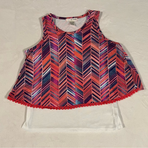 Girls tank top with attached flowing layer size M - Picture 2 of 6